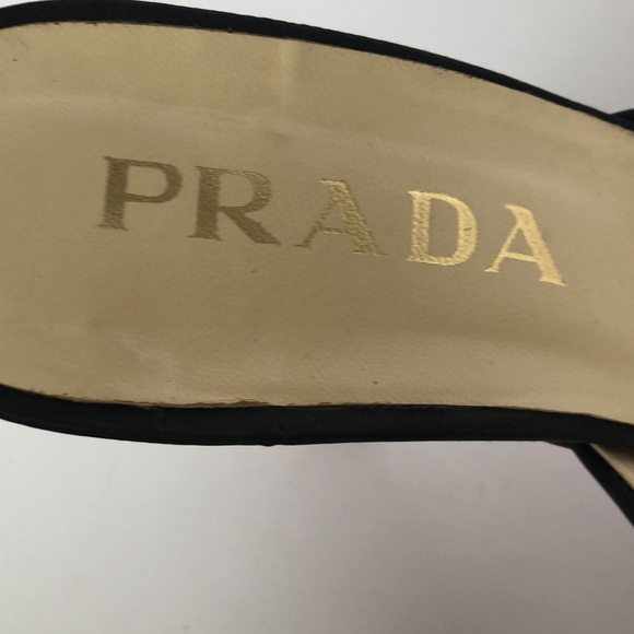 Prada Lucite Heels Mule Silk Brown/Pink - Picture 7 of 12